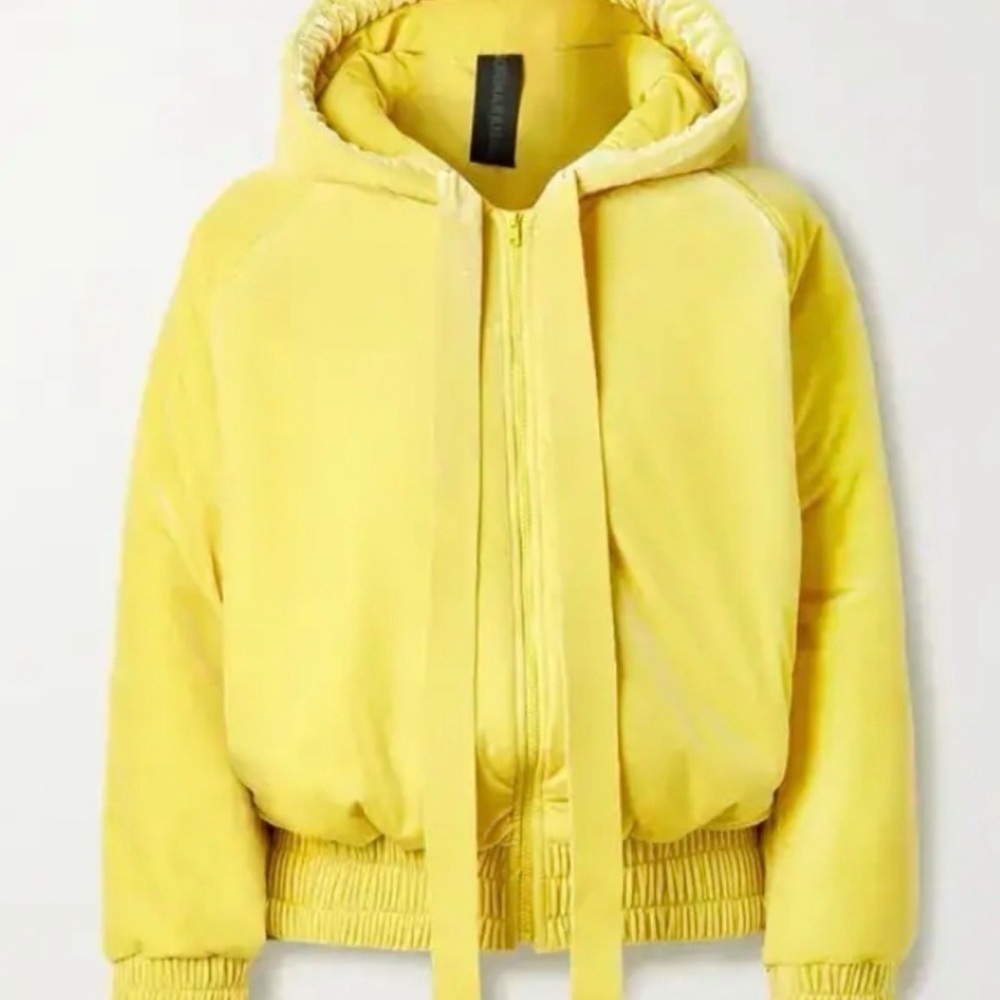 Norma Kamali Hodded Padded Velevet Jacket ~ NWT Size XS